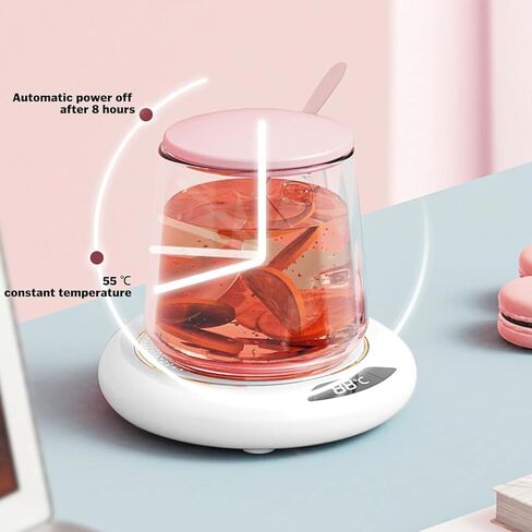 USB Warmer Cup Pad Gadget Coffee Tea Drink Heater Tray Mug Adults Desk with 3 Gear Temperatures USB Coffee for Desk of Home or Auto Shut Off Mug in Saudi Arabia