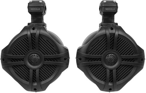Rockville RWB70B 250W Marine Wakeboard Tower Speaker, 6.5", 360 Degree Swivel, Waterproof, Durable, High-Fidelity for Boats, Jeeps, ATVs, 4-Piece in Saudi Arabia