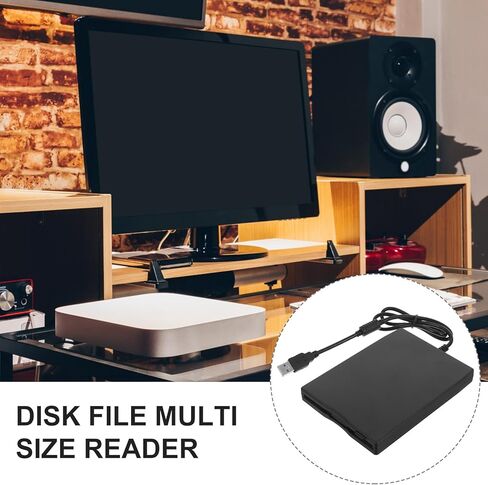 balacoo USB External Floppy Disk Drive Portable 3.5 Inch Floppy Disk Reader Adapter for Laptop Desktop PC Data Transfer Compatible in Saudi Arabia