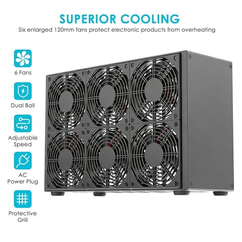 Adjustable Exhaust Fan with AC Plug for 12"-17" PC Notebook Gaming Laptop Server Rack, Greenhouse, Basement, Window Cooling or RT-AC5300 Router Ventilation in Saudi Arabia