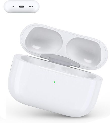 حافظة شحن لاسلكية Airpod Pro 2 لجهاز Air Pod Pro 1/2، حافظة شحن بديلة لمنفذ USB-C Airpod Pro، زر مزامنة، بطارية 660 مللي أمبير في الساعة، بدون سماعات أذن in Kuwait