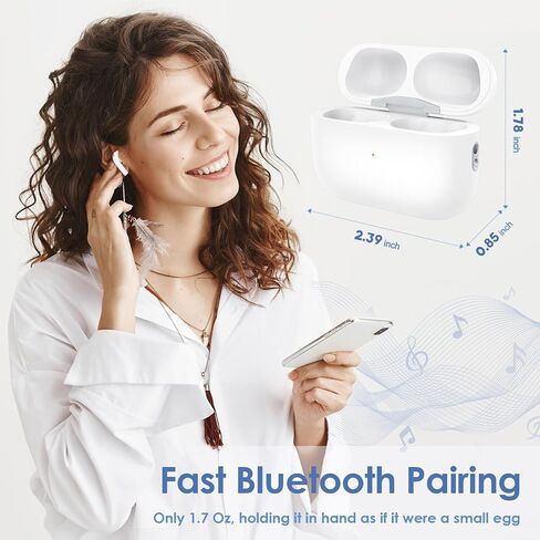 حافظة شحن لاسلكية Airpod Pro 2 لجهاز Air Pod Pro 1/2، حافظة شحن بديلة لمنفذ USB-C Airpod Pro، زر مزامنة، بطارية 660 مللي أمبير في الساعة، بدون سماعات أذن in Kuwait