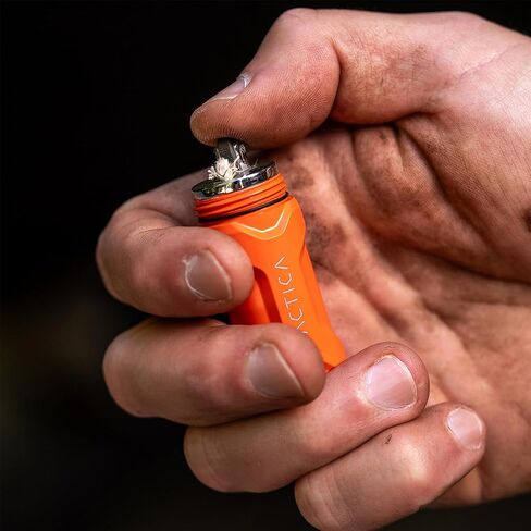 TACTICA X.100 Survival Lighter, Refillable Outdoor Fire Starter with High‑Spark Flint Wheel, One‑Handed Operation, Waterproof Storage Compartment in Saudi Arabia