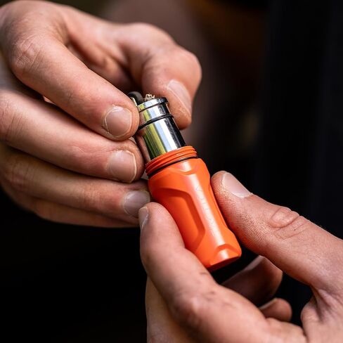 TACTICA X.100 Survival Lighter, Refillable Outdoor Fire Starter with High‑Spark Flint Wheel, One‑Handed Operation, Waterproof Storage Compartment in Saudi Arabia