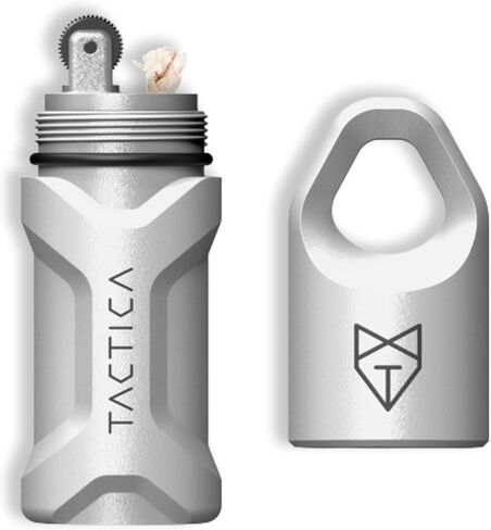 TACTICA X.100 Survival Lighter, Refillable Outdoor Fire Starter with High‑Spark Flint Wheel, One‑Handed Operation, Waterproof Storage Compartment in Saudi Arabia