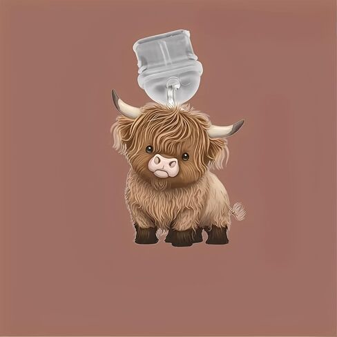 Highland Cow Dust Plug Acrylic Charms for electronic products,Type-C Charging Port Dust Plugs Pendant Compatible with E-Reader Phone Tablet, Gift for Christmas, Birthday, Anniversary Day in Saudi Arabia