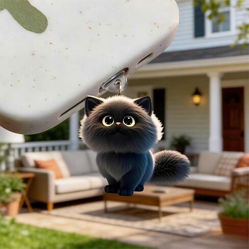 Fluffy Grey Kitten Dust Plug Acrylic Charms for electronic products,Type-C Charging Port Dust Plugs Pendant Compatible with E-Reader Phone Tablet, Gift for Christmas, Birthday, Anniversary Day in Saudi Arabia