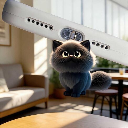 Fluffy Grey Kitten Dust Plug Acrylic Charms for electronic products,Type-C Charging Port Dust Plugs Pendant Compatible with E-Reader Phone Tablet, Gift for Christmas, Birthday, Anniversary Day in Saudi Arabia