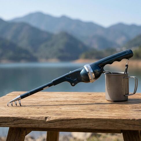 Mini Rod & Reel Combo 5.6ft-Foldable Telescopic Rod - Ultra Compact Mini Fishing Gear - Pocket-Sized Portable - for Travel Hiking Backpacking - Includes Smooth Reel in Saudi Arabia