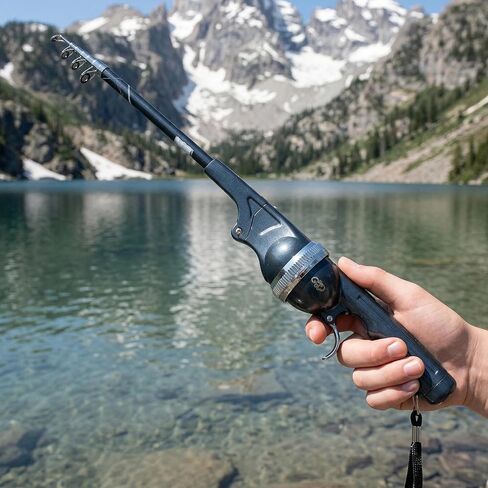 Mini Rod & Reel Combo 5.6ft-Foldable Telescopic Rod - Ultra Compact Mini Fishing Gear - Pocket-Sized Portable - for Travel Hiking Backpacking - Includes Smooth Reel in Saudi Arabia