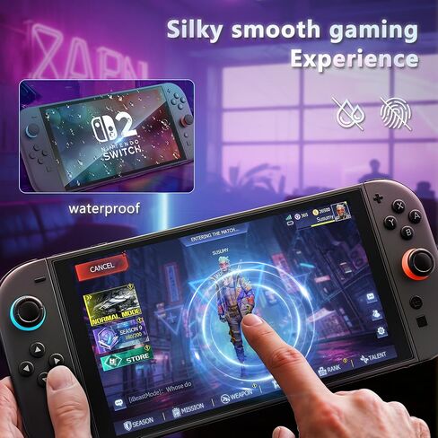 JZG 2 Pack Tempered Glass Screen Protector for Nintendo Switch 2 (2025), Auto Alignment Kit, Bubble Free Installation, Touch Sensitive, Ultra Clear HD Anti Scratch, Dust Removal in Saudi Arabia