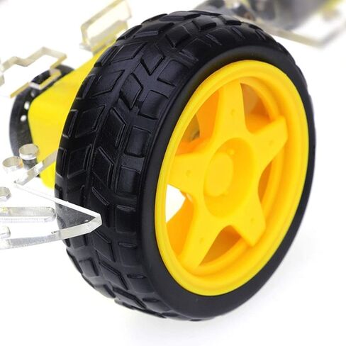 YIKESHU 2WD Smart Robot Car Chassis Kit with Speed Encoder Battery Box 2 Wheels Arduino Microbit Raspberry Pi DIY Toy Adult Age 16+ in Saudi Arabia