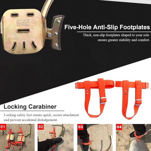 Premium Tree Climbing Gear Set - Gloves, Crampons, Harness & Pole - Superior Grip for Fruit & Coconut Picking - Model 550 Tree Climbing Aid in Saudi Arabia