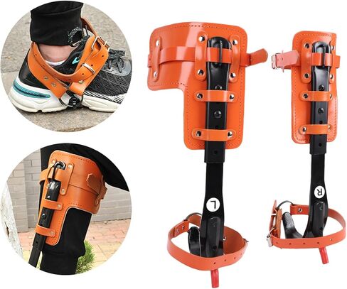 Yctze Tree Climbing Spikes, Stainless Steel Adjustable Gear, Anti Slip Pedals Climbing Aid with Secure Grip, Ideal for Tree Practice, Fruit Picking & Pruning in Saudi Arabia