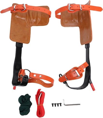 Yctze Tree Climbing Spikes, Stainless Steel Adjustable Gear, Anti Slip Pedals Climbing Aid with Secure Grip, Ideal for Tree Practice, Fruit Picking & Pruning in Saudi Arabia