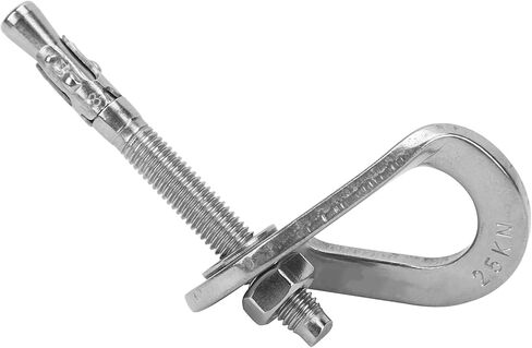 RiToEasysports Climbing Anchor Screw Set, 304 Stainless Steel Expansion Screw Piton with Nut Hanger Washer for Rock Climbing Caving, 25KN Bearing Capacity 8mm Drill Bit in Saudi Arabia