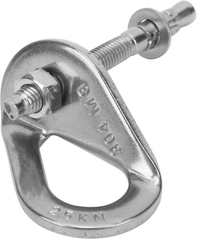 RiToEasysports Climbing Anchor Screw Set, 304 Stainless Steel Expansion Screw Piton with Nut Hanger Washer for Rock Climbing Caving, 25KN Bearing Capacity 8mm Drill Bit in Saudi Arabia