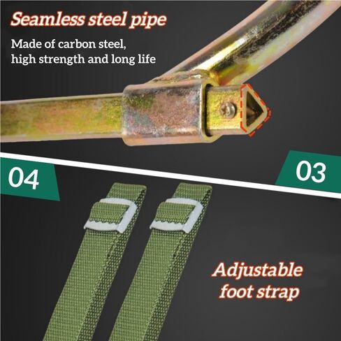 Adjustable Carbon Steel Tree Climbing Spikes, 330 lbs Load Capacity, Simple Harness Included, Outdoor Work Safety Gear, Durable Equipment for Professionals in Saudi Arabia