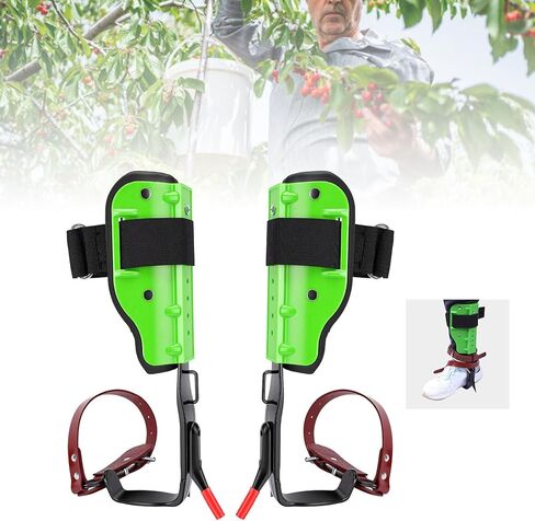 Haofy Tree Climbing Gear Cowhide PU Leather Height Adjustable Tree Climbing Spikes Set for Work Trimming Cutting Logging Spurs with Gloves in Saudi Arabia