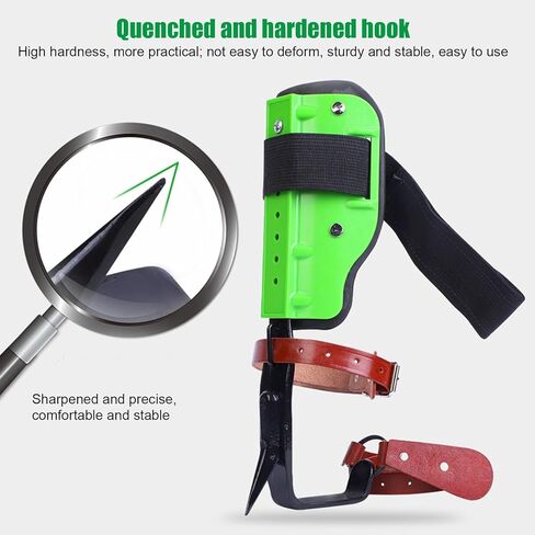 Haofy Tree Climbing Gear Cowhide PU Leather Height Adjustable Tree Climbing Spikes Set for Work Trimming Cutting Logging Spurs with Gloves in Saudi Arabia