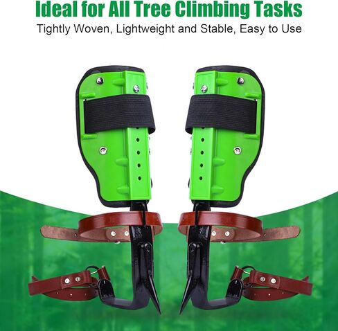 Haofy Tree Climbing Gear Cowhide PU Leather Height Adjustable Tree Climbing Spikes Set for Work Trimming Cutting Logging Spurs with Gloves in Saudi Arabia