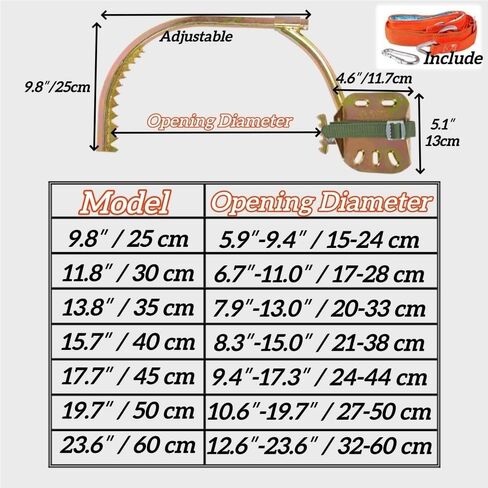 Adjustable Carbon Steel Tree Climbing Spikes - 330 lbs Load Capacity, Simple Harness Included, Ideal for Outdoor Work at Height, Arborist Gear, Tree Trimming Equipment in Saudi Arabia