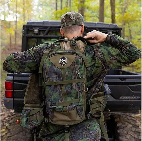 سترة Knight & Hale Run N 'Gun 300 ديك رومي، أوراق الشجر الكاملة من Mossy Oak - سترة ديك رومي 2.5 رطل للصيد - مقعد مبطن قابل للإزالة in Kuwait