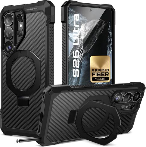 SUPCASE for Samsung Galaxy S26 Ultra Case with Kickstand (Unicorn Beetle Grip), [Wireless Charge Compatible] [Military-Grade Protection] Heavy-Duty Magnetic Phone Case for S26 Ultra 6.9 Inch, Dark in Saudi Arabia
