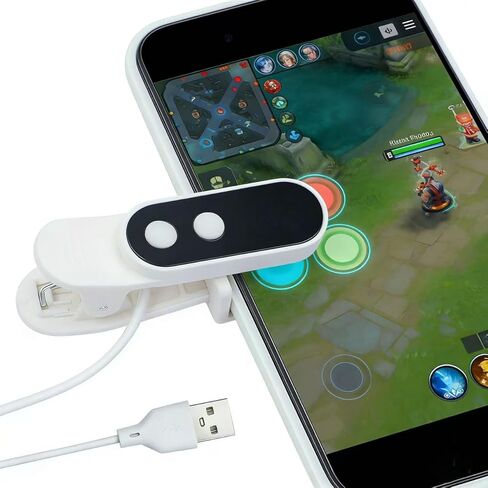 أداة النقر التلقائي للهواتف الذكية، أداة التقاط الشاشة لتطبيقات iPhone iPad، نقرة سريعة لمحاكاة إصبع النقر المستمر لإعجابات البث المباشر (أبيض) in Kuwait