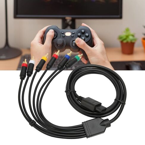 Yosoo Health Gear RGBS AV Cable, 4 BNC Heads Multifunctional Composite Cord High Flexibility for NGC N64 SFC Consoles in Saudi Arabia