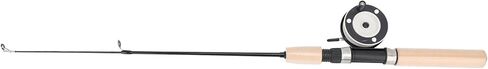 Haofy Ice Fishing Rod Reel Combo, 75cm Fiberglass Fishing Pole with Metal Reel Clicking Sound, for Fathers Sons Husbands Boyfriends Winter Ice in Saudi Arabia