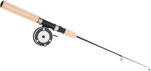 Haofy Ice Fishing Rod Reel Combo, 75cm Fiberglass Fishing Pole with Metal Reel Clicking Sound, for Fathers Sons Husbands Boyfriends Winter Ice in Saudi Arabia