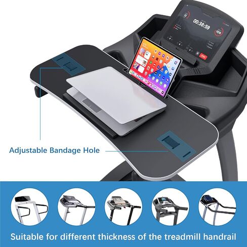 Treadmill Desk Attachment, Universal 36" Laptop Desk for Walking Treadmill | Ergonomic Workstation, Treadmill laptop holder for Home Office, Notebook Stand for Handlebars up to 36", Walk While You Type! in Saudi Arabia