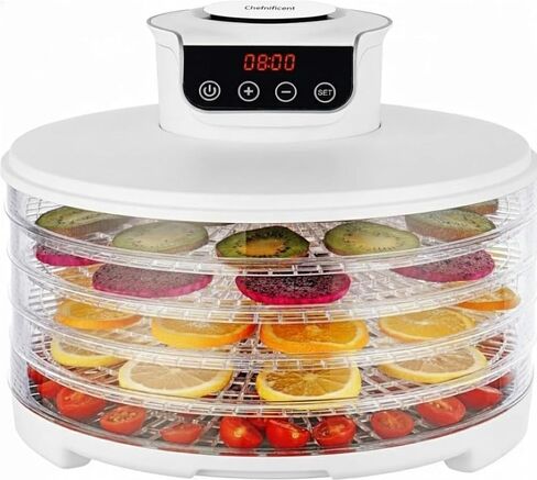 Food Dehydrator DryLite 245 – 5 Tray Adjustable, BPA-Free – 4-Hour Quick Drying, Even Heat, Easy Temp Control – Fruit, Veggie, Meat Jerky Maker (Black) in Saudi Arabia