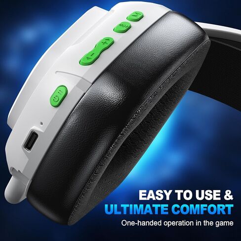 Wireless Gaming Headset for PS5, PS4, Switch, PC, Mac, Ultra-Low Latency 2.4GHz Dongle & Bluetooth 5.4, Gaming Headphones with Mic, Comfortable Earpads, Long Battery Life, 50mm Stereo Drivers in Saudi Arabia