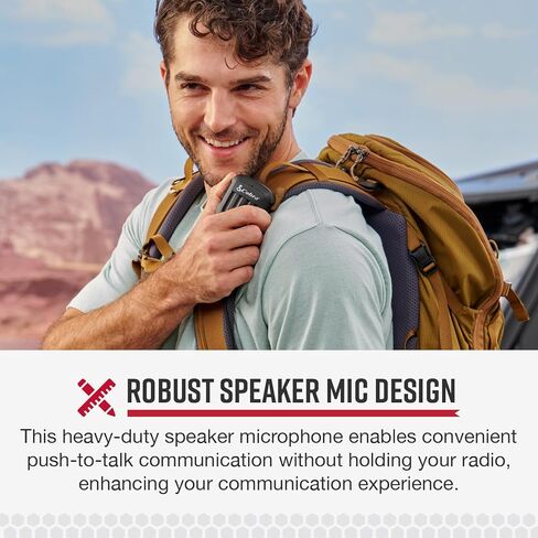 Cobra Shoulder Speaker Microphone - Speaker Mic with Push-to-Talk Button for Cobra Two-Way Radios with 2.5mm Plug in Saudi Arabia