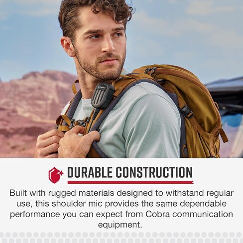 Cobra Shoulder Speaker Microphone - Speaker Mic with Push-to-Talk Button for Cobra Two-Way Radios with 2.5mm Plug in Saudi Arabia