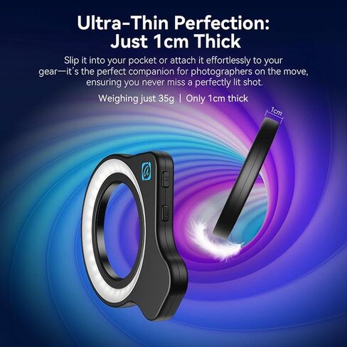 Macro Lens Fill Light Ring Light 3 Colors 5 Levels 2700k-6500k 32LED Lamp Beads 45 Lighting Effect for 37mm/52mm Filter in Saudi Arabia