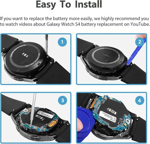 [320mAh] EB-BR880ABY Battery for Samsung Galaxy Watch 4 Classic SM-R880 SM-R885 (42mm)/Galaxy Watch 4 SM-R860 SM-R865 (40mm) with Repair Tool Kits in Saudi Arabia