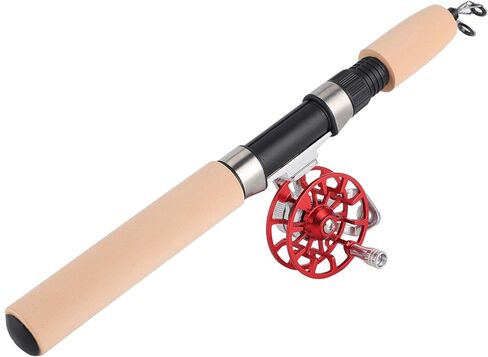Keenso Ice Fishing Telescopic Rod Lightweight Durable Portable Pole Reel Set for Winter Outdoor Activities in Saudi Arabia