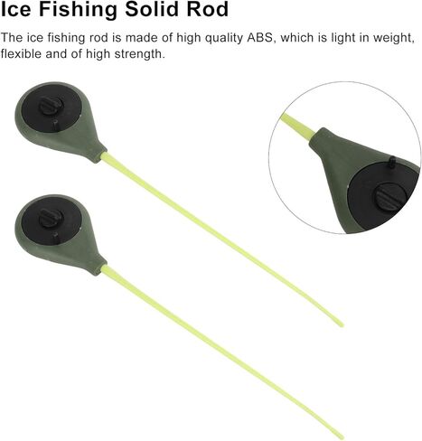 Mini Winter Fishing Rod Ultralight Portable Ice Fishing Set, Small Size Pole for Lakes, Rivers, ABS Material, Full Length 27cm in Saudi Arabia