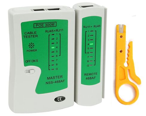 Network Cable Tester and Ethernet Tester with POE Detection, 300m Remote RJ45 Tester for Cat5/Cat6 Cable, Automatically Checks Continuity, Open, Short, Crossover (Battery Not Included) in Saudi Arabia