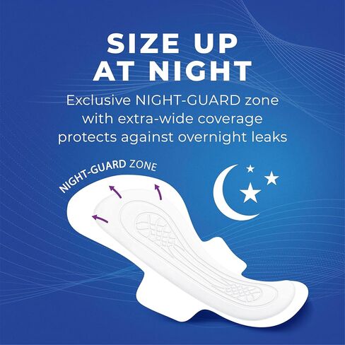 Stayfree Ultra Thin Overnight Pads with Wings, for Women, Reliable Protection and Absorbency of Feminine Moisture, Leaks and Periods, 40 Count - Pack of 3 & Maxi Super Long Pads with Wings for Women in Saudi Arabia