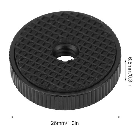 Aluminum Alloy Cold Shoe Mount Nut, Simple Design, Lightweight and Compact, Antiscratch Gaskets, Clear Thread, Quality Assurance, for 1/4in Screw Products, Equipped with in Saudi Arabia