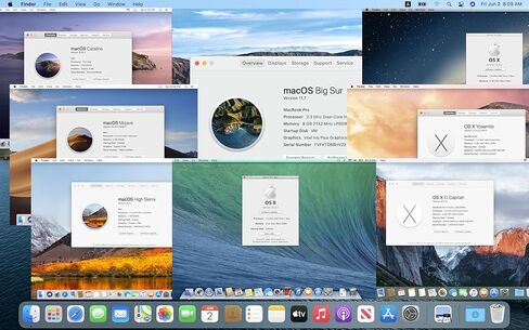 نظام التشغيل MacOS 8 في 1، Big Sur القابل للتشغيل، Catalina، Mojave، High Sierra، El Capitan، Yosemite، Mavericks، Mountain Lion، محرك أقراص USB 3.2، التثبيت الكامل/الترقية/الرجوع إلى إصدار أقدم in Saudi Arabia