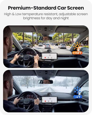 شاشة CarPlay محمولة مقاس 9.26 بوصة لأجهزة Apple Carplay وAndroid Auto مع كاميرا داش 4K وكاميرا احتياطية عالية الدقة، تشغيل السيارة لاسلكيًا مع أقوى بلوتوث 5.2، تحديثات OTA، التحكم الصوتي، نظام تحديد المواقع العالمي (GPS) in Kuwait