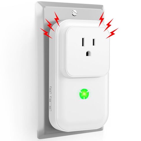 Power Failure Alarm 2 Pack, Upgrade 120dB Power Outage Alarm for Freezer, Power Outage Monitor with LED Indicator & Extender Socket, Power GFCI Circuit Failed Detector for Home, Garage, Basement in Saudi Arabia