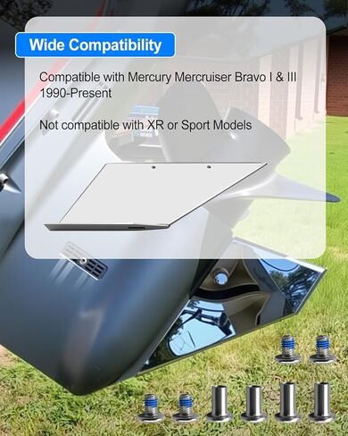 Replace 27051 Skeg Protector Guard Fits for Mercruiser Bravo 1 & Bravo 3 Mercury 1990-2023, Stainless Steel Skeg Repair Guard Kit in Saudi Arabia