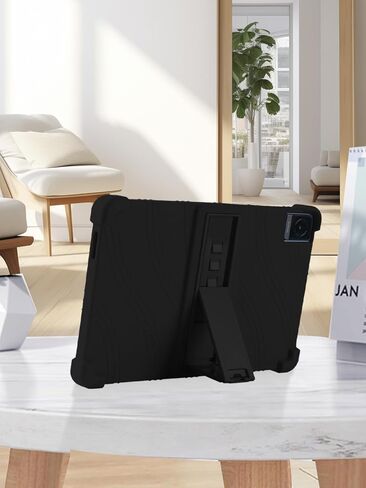 حافظة كمبيوتر لوحي TCL TAB 10 Gen 4 مقاس 10.1 بوصة، حامل من السيليكون الناعم BOVUGAC قابل للتعديل مقاوم للصدمات لجهاز TCL TAB10 Gen4 مقاس 10.1 بوصة (أسود) in Saudi Arabia