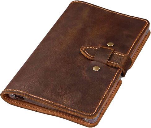Rustic Full Grain Leather Case Compatible with Remarkable Paper Pro Move 7.3", Folio Cover with Soft Lining, Hand Sewn Stitching, TPU Shell, Pen Holder Gift for Writer in Saudi Arabia